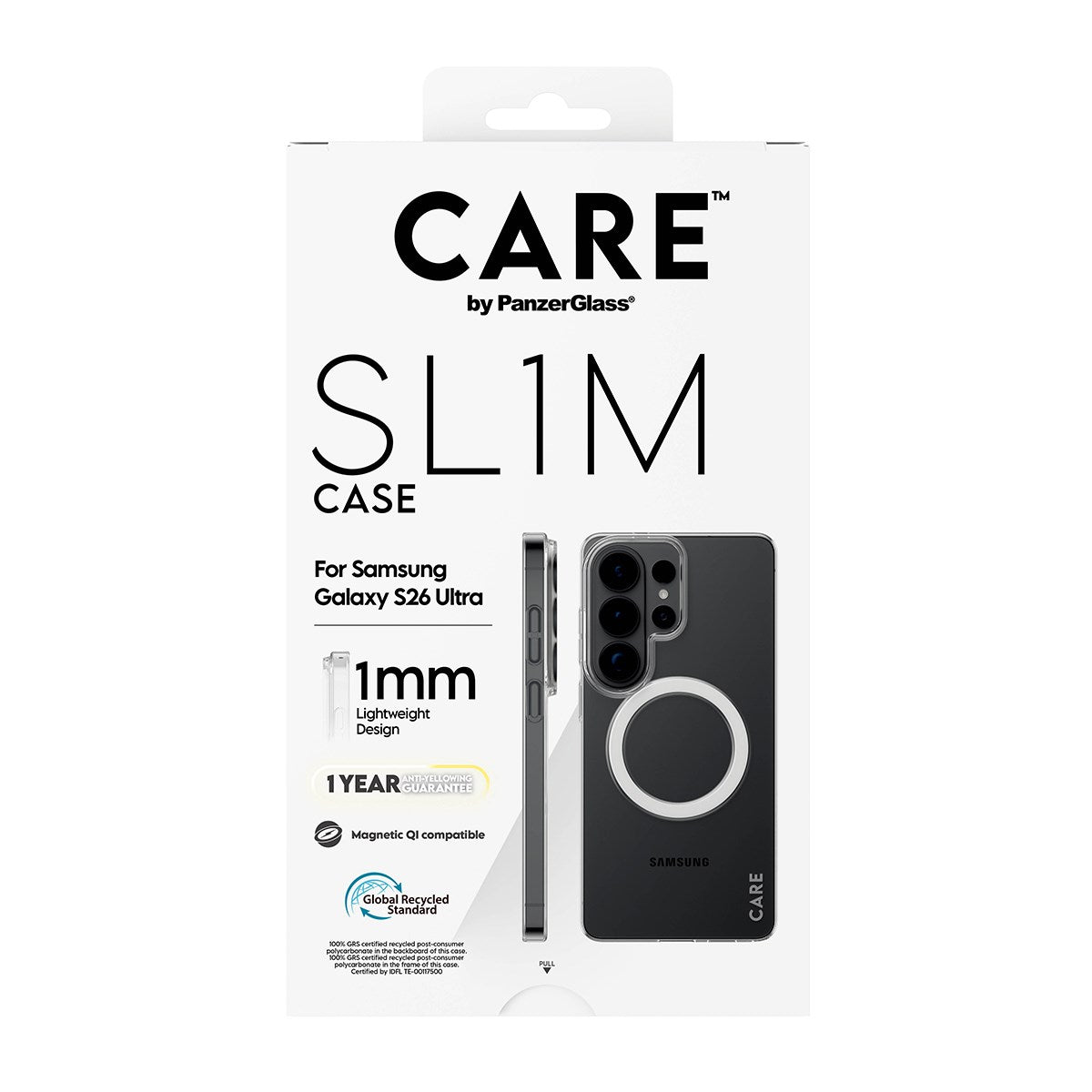 CARE™ by PanzerGlass® SL1M Case Transparent w. Qi Samsung Galaxy S26 Ultra